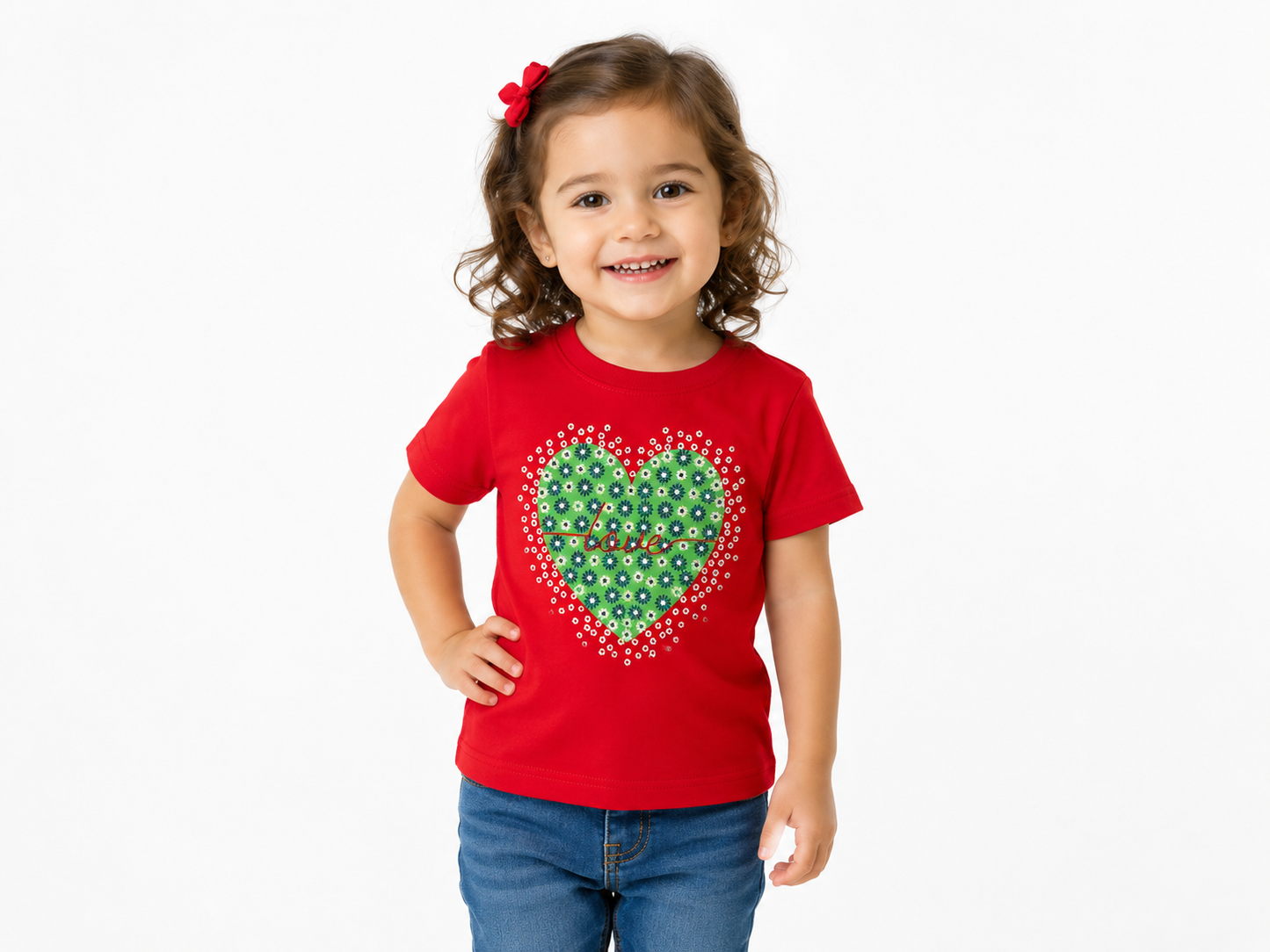 Al Minhas Collection Floral Bouquet T-Shirt White Girls