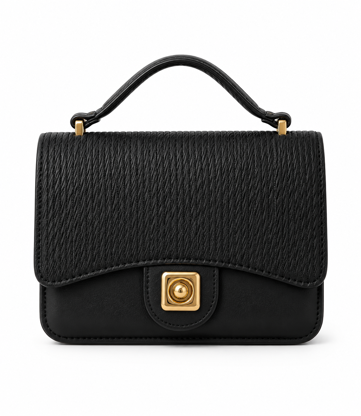 Al Minhas Collection Noir Grace Textured Handbag Black Women