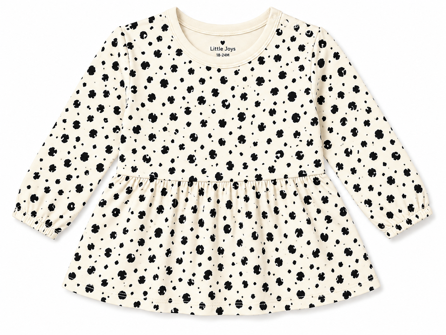 Al Minhas Collection Polka Dot Girls Dress Black Girls