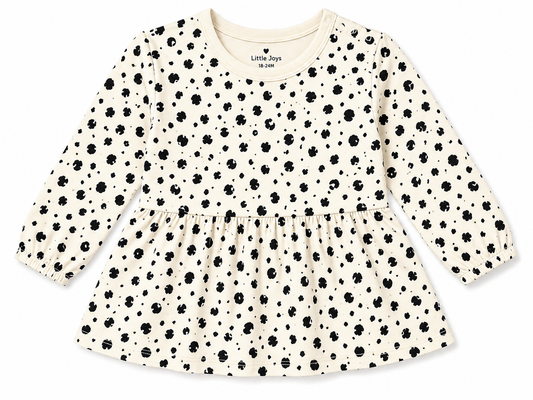 Al Minhas Collection Polka Dot Girls Dress Black Girls