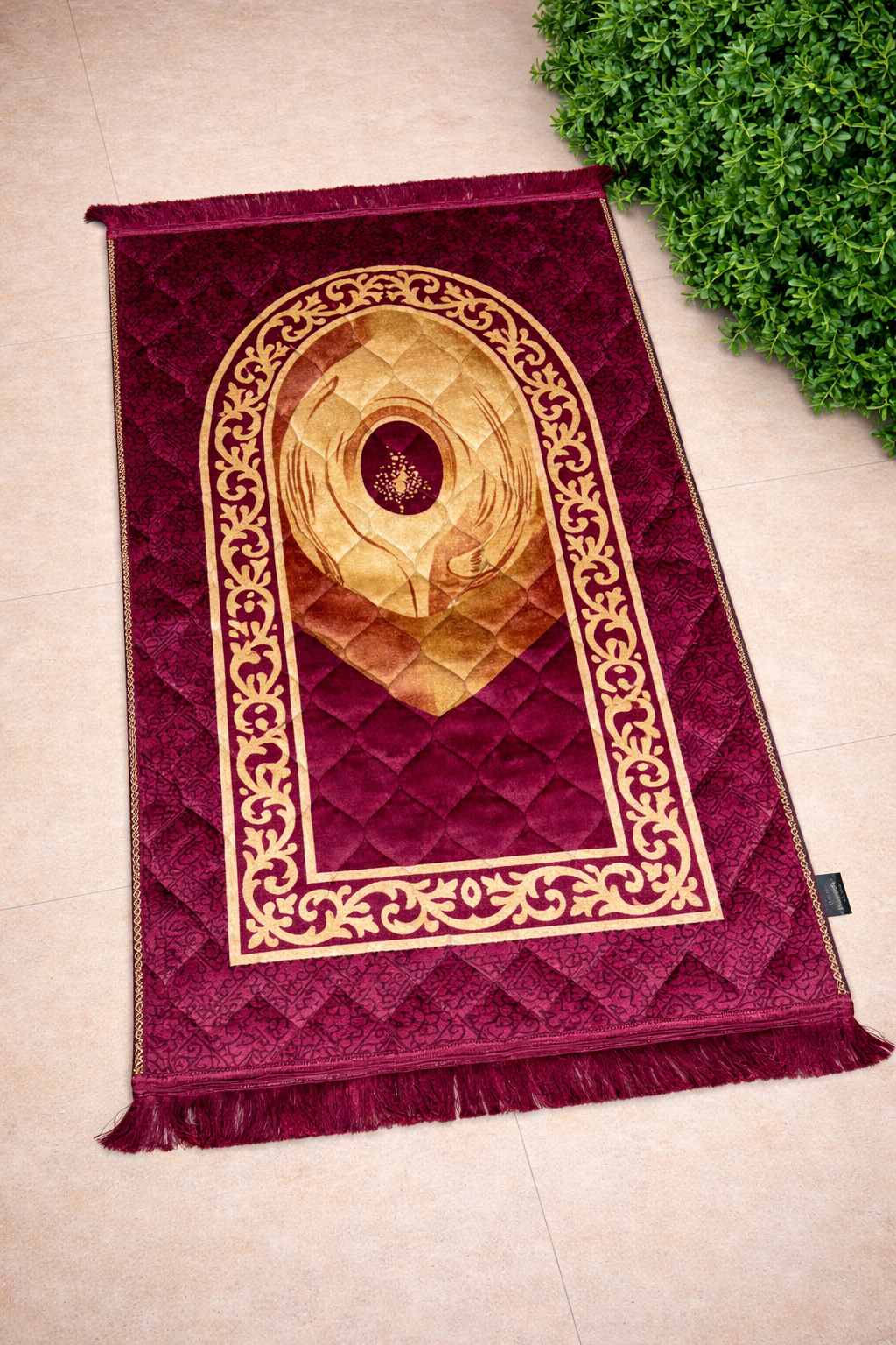 Al Minhas Collection Premium Imported Islamic Prayer Mat Traditional Blue Unisex