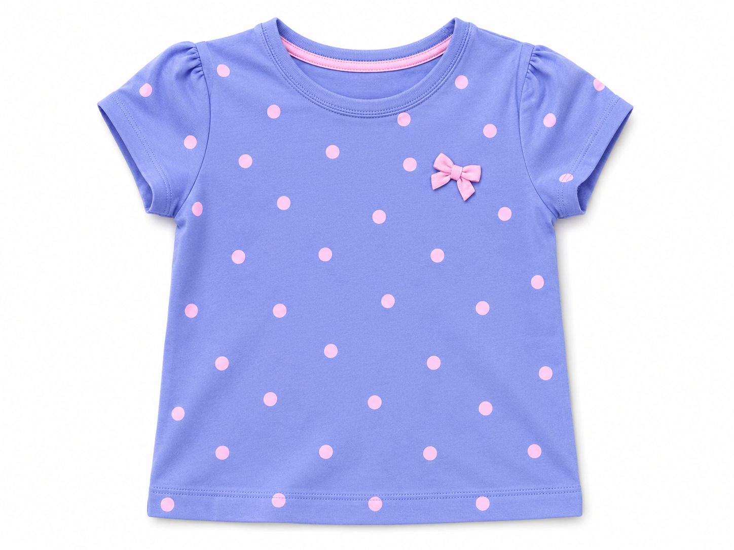 Al Minhas Collection Polka Dot Summer Shirt Lavender Girls