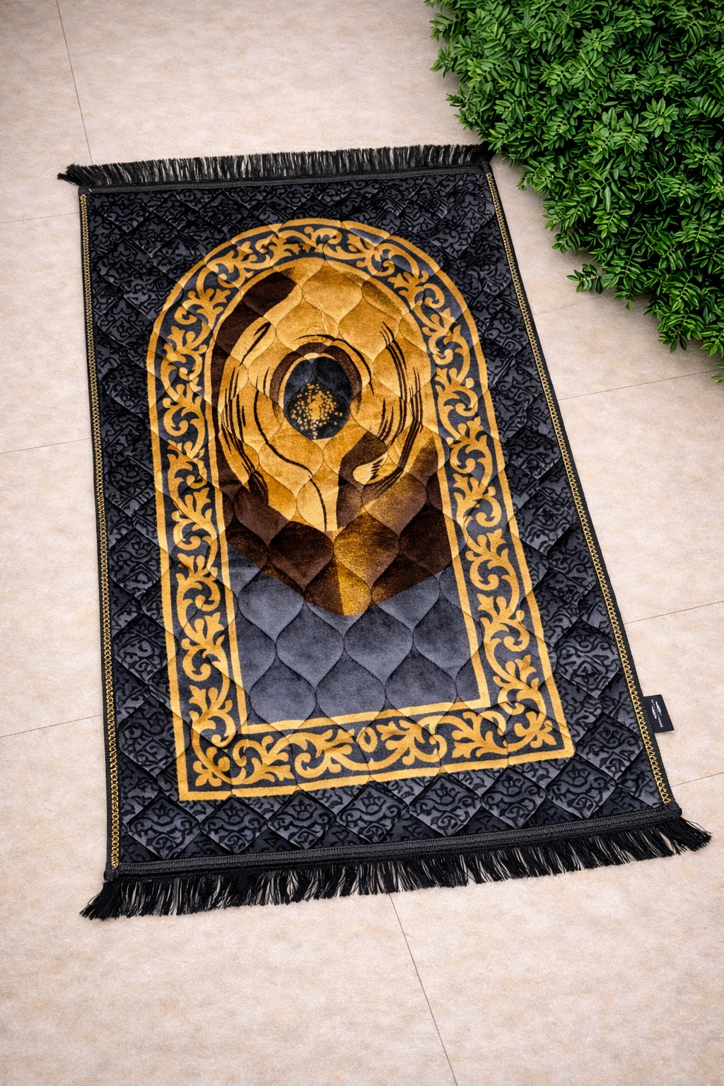 Al Minhas Collection Premium Imported Islamic Prayer Mat Traditional Blue Unisex