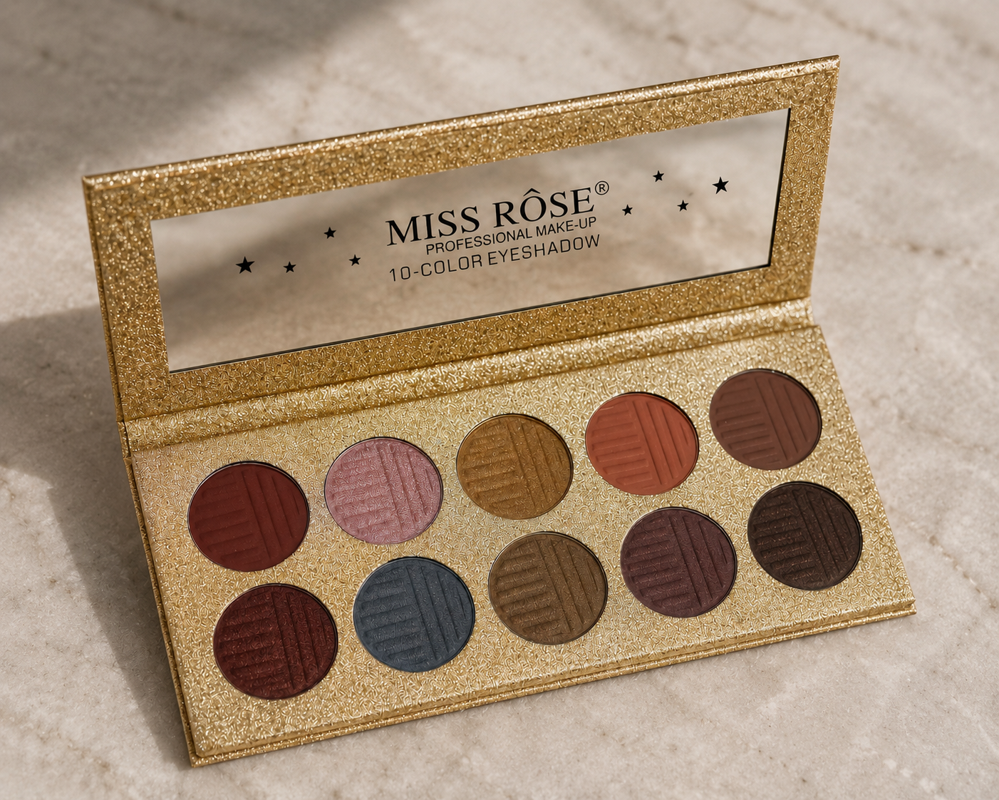 Al Minhas Collection Miss Rose Golden Glow 10 Color Eyeshadow Palette Multicolor Women