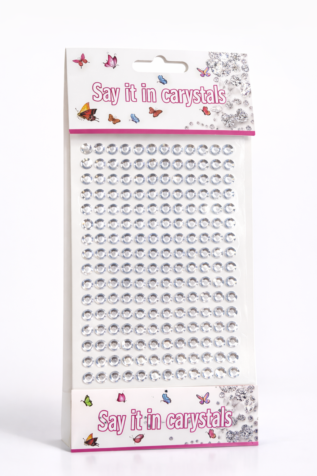 Al Minhas Collection Say It In Crystals Rhinestone Sticker Sheet Clear Unisex