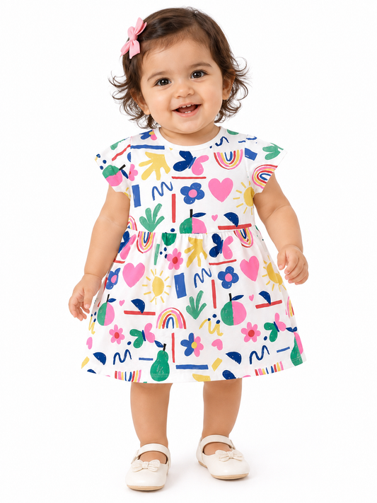 Al Minhas Collection Rainbow Dreams Girls Dress Multicolor Girls