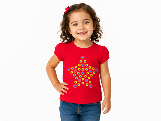 Al Minhas Collection Star Graphic T-Shirt Red Girls