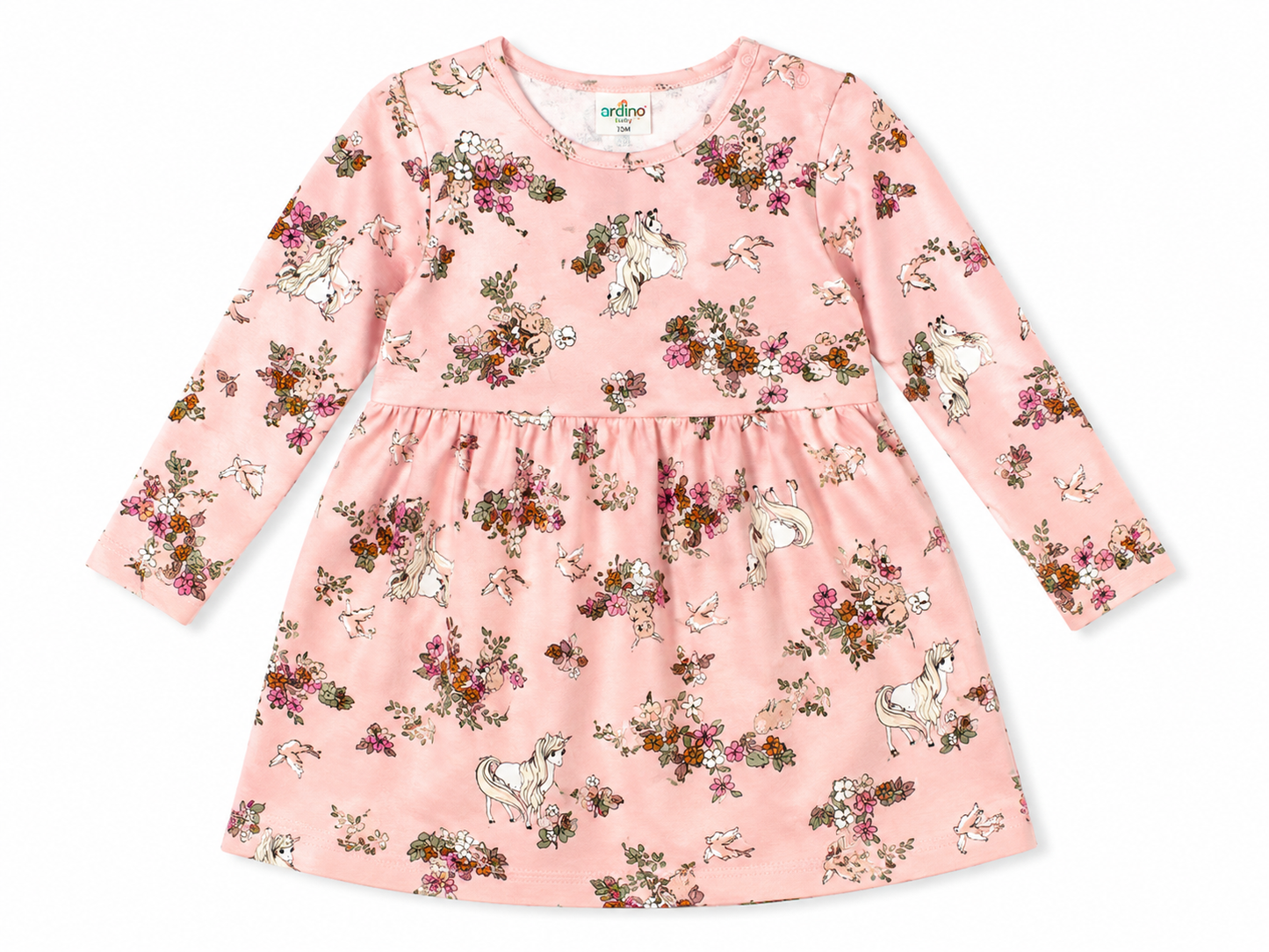 Al Minhas Collection Unicorn Blossom Girls Dress Pink Girls