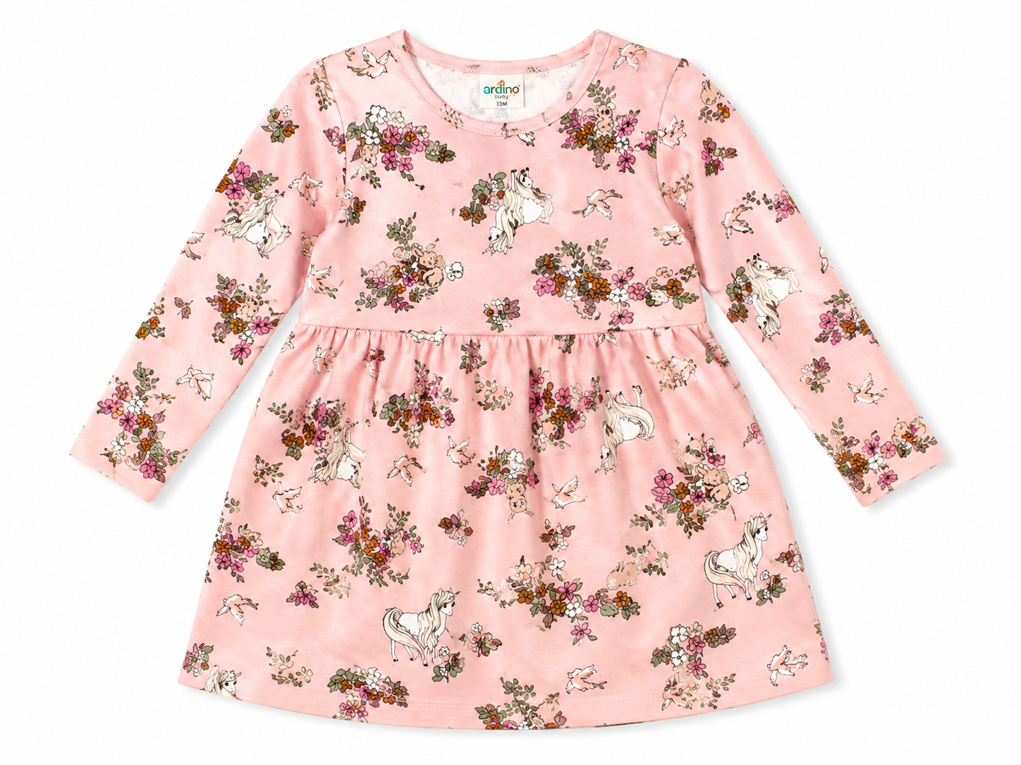 Al Minhas Collection Unicorn Blossom Girls Dress Pink Girls