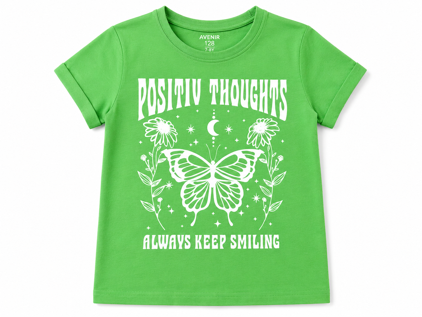 Al Minhas Collection Positive Thoughts Girls Shirt Green Girls