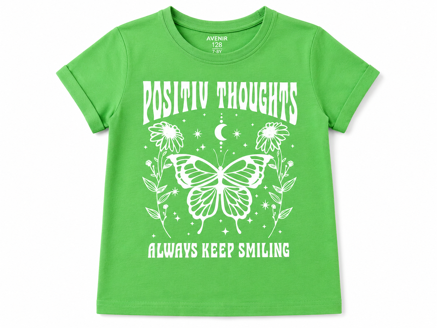 Al Minhas Collection Positive Thoughts Girls Shirt Green Girls