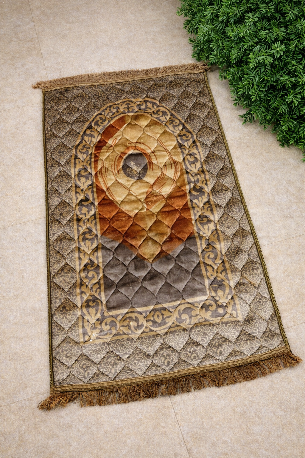Al Minhas Collection Premium Imported Islamic Prayer Mat Traditional Blue Unisex