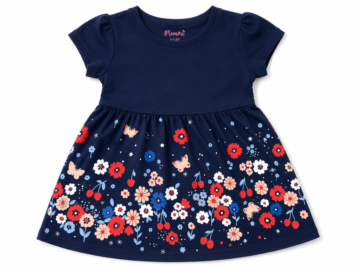 Al Minhas Collection Midnight Blossom Girls Dress Navy Blue Girls