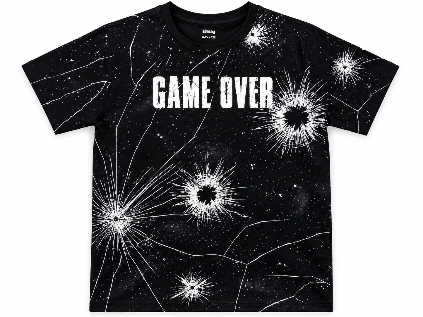 Al Minhas Collection Game Over Graphic Shirt Black Boys