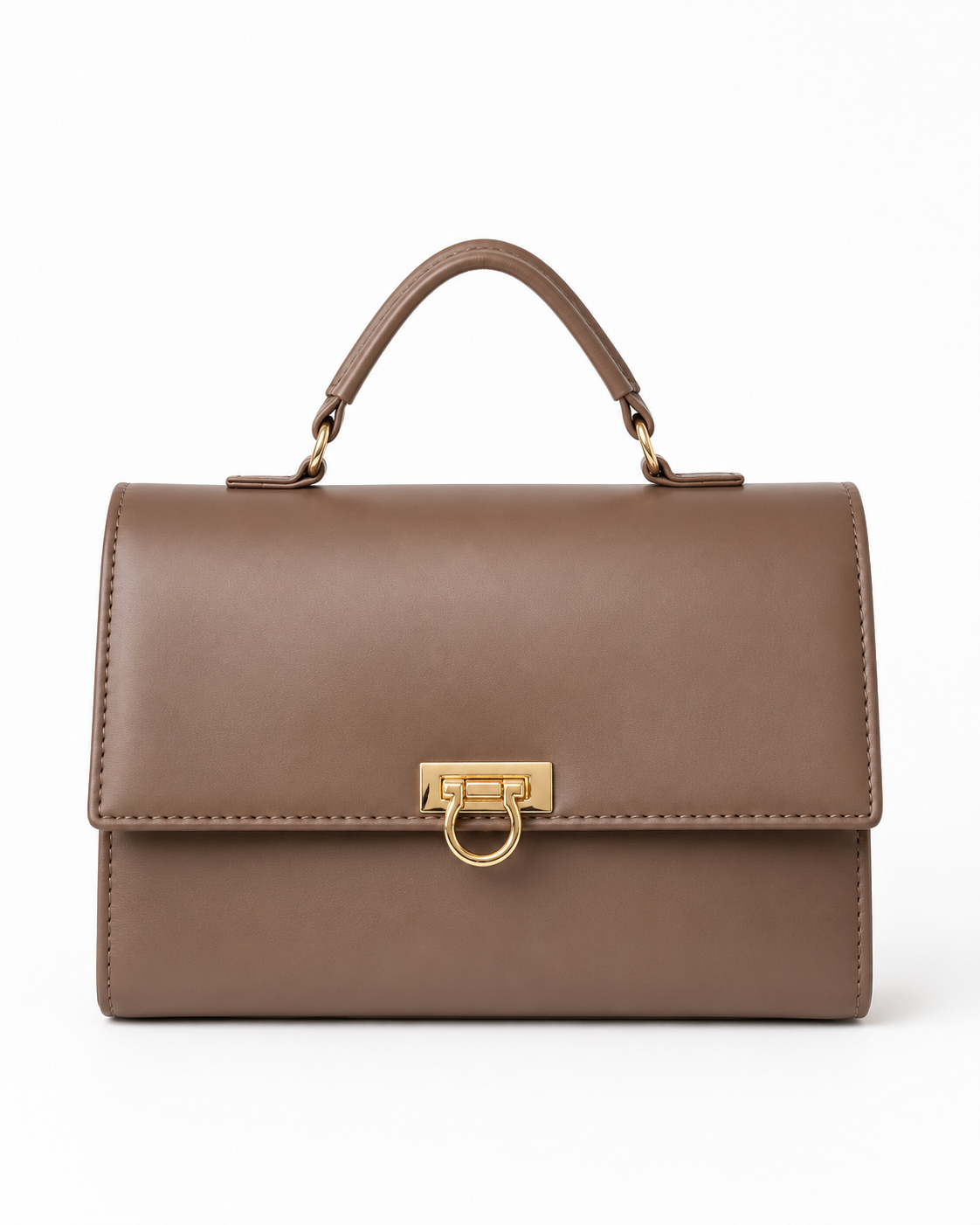 Al Minhas Collection Elegance Luxe Top Handle Bag Mocha Brown Women