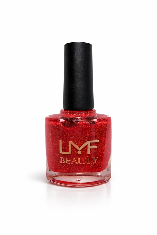 Al Minhas Collection UMF Beauty Glitter Shine Nail Polish Vibrant Red Unisex